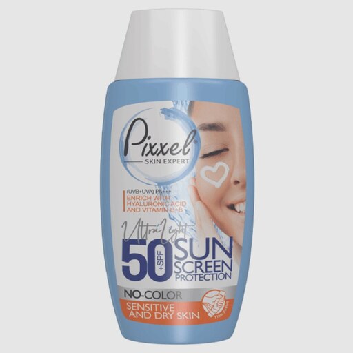 کرم ضد آفتاب بدون رنگ مناسب پوست خشک و نرمال پیکسل با SPF50 -بافت فوق العاده سبک و فرمولاسیون بر پایه آب با جذب سریع