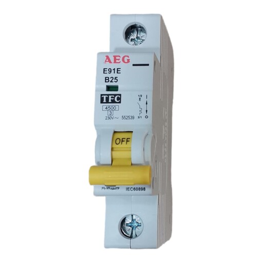 فیوز مینیاتوری 25 آمپر AEG تیپ B (آاگ B25)