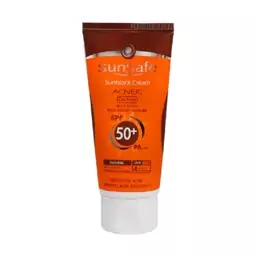 کرم ضد آفتاب SPF50 فاقد چربی سان سیف مناسب پوست های چرب و آکنه ای 50 میلی لیتر