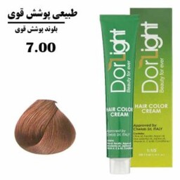 رنگ  مو طبیعی  بلوند پوشش قوی شماره 7.00 مارک دورلایت 100میل 