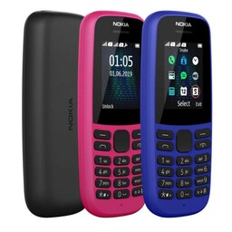 Nokia 105(2019) دارای رنگ مشکی و سفید.دوسیم کارت