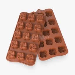 قالب شکلات و پاستیل سیلیکونی مدل گل لاله مربع