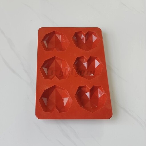 قالب شکلات و پاستیل سیلیکونی مدل قلب اوریگامی 9سانتی