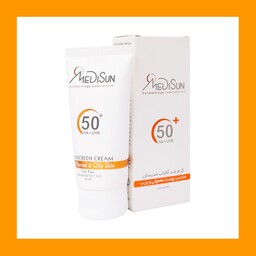 کرم ضد آفتاب بی رنگ spf50 پوست معمولی و چرب مدیسان