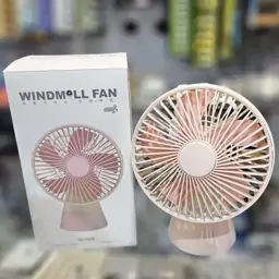 پنکه رومیزی شارژی  windmill مدل MLS6056 با قدرت باد بالا و حالت بدون صدا 