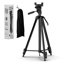 سه پایه گوشی و دوربین مدل TRIPOD 380A ارتفاع پایه  175 سانتی متر جنس بدنه  آلمینیوم