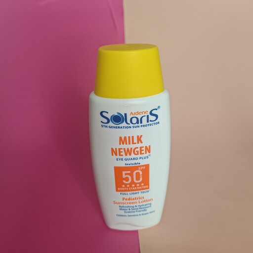 لوسیون ضد آفتاب کودک میلک نیوژن spf50  سولاریس 100 میل