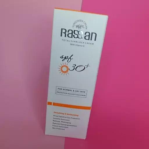 کرم ضد آفتاب بی رنگ spf30 پوست خشک و معمولی 40 میل راسن