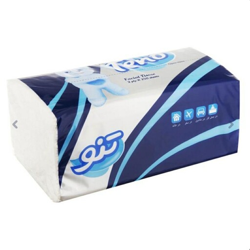 دستمال کاغذی دو لایه 250 برگ تنو Teno Tissue Paper 250pcs