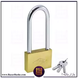 قفل آویز گیرا برنجی 60 تخت دسته بلند مدل 011 Gira Long Pad Lock 011