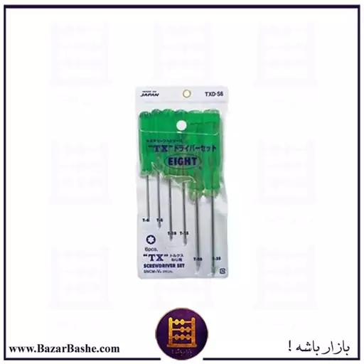 ست پیچ گوشتی ستاره ای ایت آلنی 6 عددی مدل TXD-S6 Eight 6 pc Trox Key Allen Wrench TXD-S6