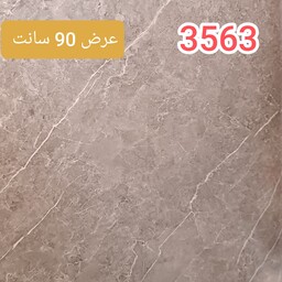 برچسب کابینت طرح سنگ نیمه براق طوسی رگه سفید ضخیم کد 3563 عرض 90 سانت 