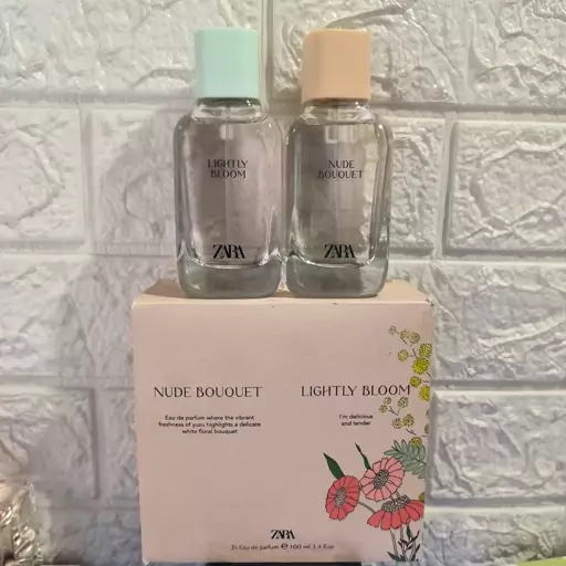 ست ادکلن دوقلوی زارا نود بوکت و زارا لایتی بلوم(خریدازنمایندگی ترکیه) zara nude bouquet