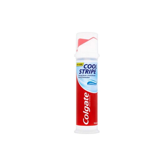 خمیردندان پمپی کلگیت Colgate مدل Cool Stripe با حجم 100 میل اروپایی