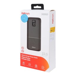 پاوربانک (PD و فست شارژ) Hatron 22.5W 30000mAh مدل HPB3070PQ - مشکی