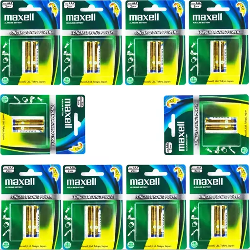 باتری نیم قلمی مکسل مدل alkalinbattery بسته 10 عددی