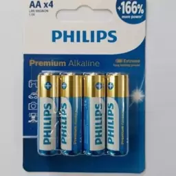 باتری قلمی پریمیوم آلکالاین فیلیپس مدل Premium Alkaline LR6M4B بسته 4 عددی ا Philips Premium Alkaline LR6M4B AA Battery 