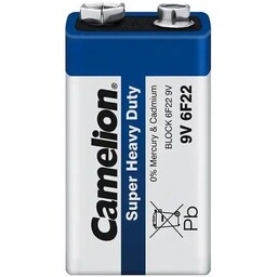 باتری کتابی 9 ولت کملیون شیرینگ Super Heavy Duty ا camelion super heavy duty battery - 6F22 9V