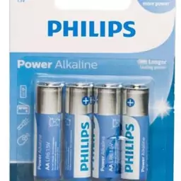 باتری قلمی فیلیپس پاور آلکالاین بسته 4 عددی PHILIPS Power Alkaline AA LR6  4-pack