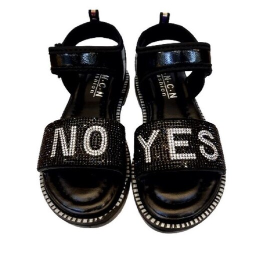 صندل دخترانه طرح yes no