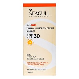 کرم ضد آفتاب رنگی SPF30 حاوی فیلترهای فیزیکی سی گل