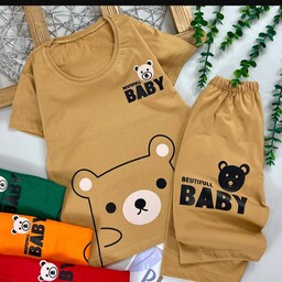 خرس BABY جنس پنبه  سایز40تا55 رنگبندی  نارنجی  قرمز سبز کرم نسکافهای طوسی روشن طوسی تیره خاکی قهوهای 