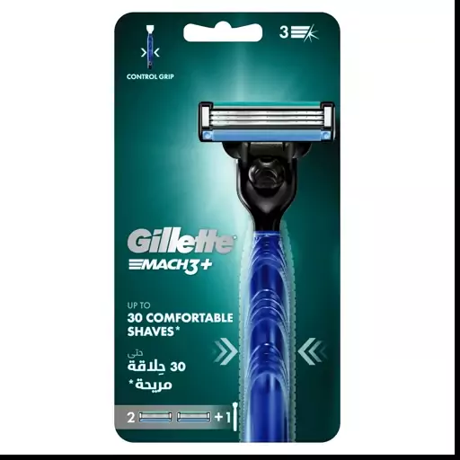 خودتراش ژیلت سه تیغه همراه با یک عدد یدک اضافه سه لبه مدلcomfortable shaves اصل با ضمانت تولید 2024.3