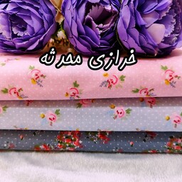 پارچه تکه ای کتان نخ گل فیلور (45 در 25 سانت) 