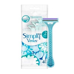 خودتراش ژیلت ونوس مردانه سمپیلی 2 لبه 4 عددی Simply venus