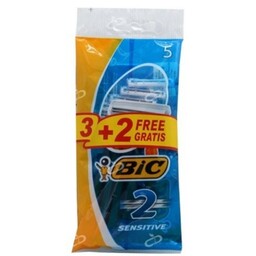 خودتراش بیک دو لبه حساس(2+3) 5 عددی Bic sensitive