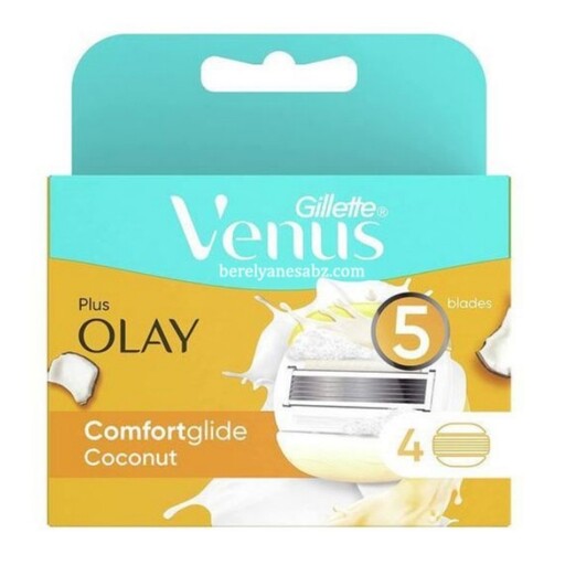 تیغ یدک ژیلت ونوس اولای 5 لبه 4 عددی Gillette Venus Olay