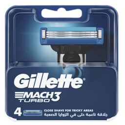 تیغ یدک ژیلت مچ تری توربو بسته 4عددی Gillette Mach3 Turbo