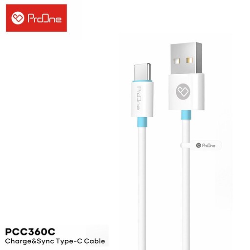 کابل تبدیل USB به USB-C پرووان مدل PCC360C طول 1 متر