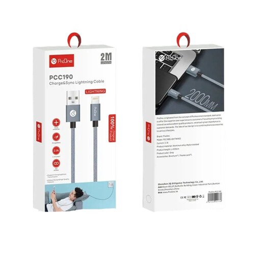 کابل تبدیل USB به لایتنینگ پرووان مدل PCC190 طول 2 متر