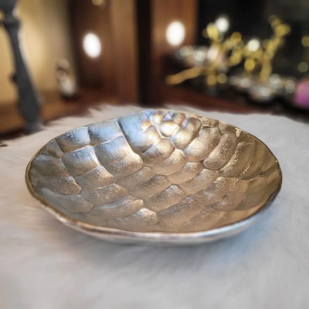 میوه خوری گرد هندسی سایز متوسط جنس آلومینیوم