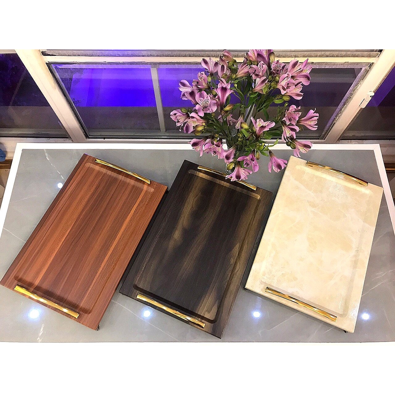 سینی چوبی با روکش وکیوم ( 3 رنگ )