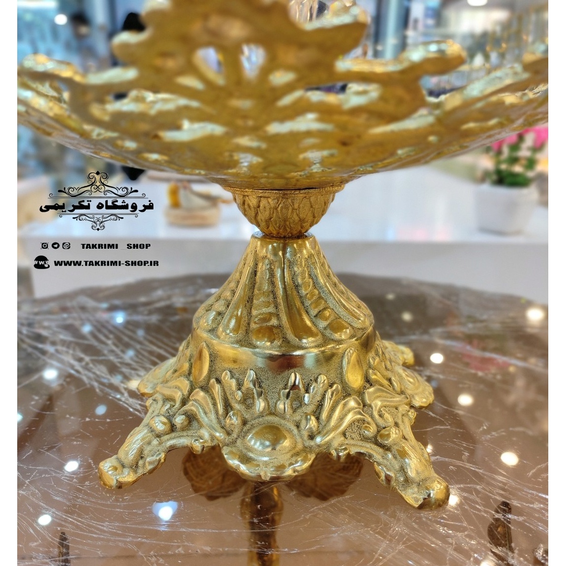 استند شیرینی خوری سه 3 طبقه 3طبقه سلطنتی آلیاژی آلومینیومی خالص ( تولیدی تکریمی شاپ )