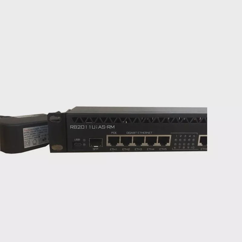 روتر میکروتیک RB2011UiAS-RM رکمونت با 5 پورت گیگابیت، پورت SFP و لایسنس Level 5