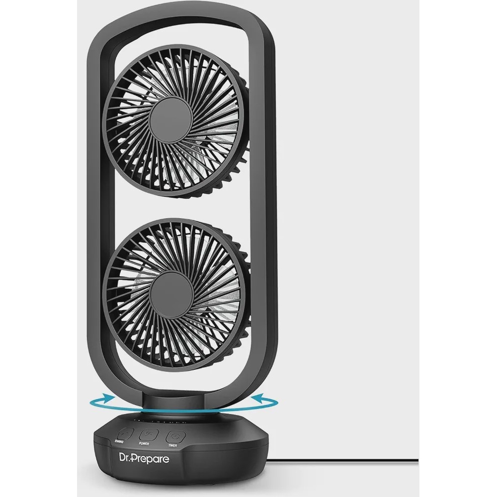 پنکه رومیزی شارژی و چرخشی مدل Portable Oscillating Fan -DDF-OBKDF7