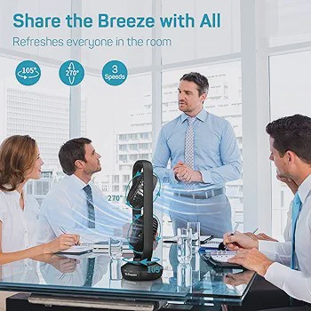 پنکه رومیزی شارژی و چرخشی مدل Portable Oscillating Fan -DDF-OBKDF7