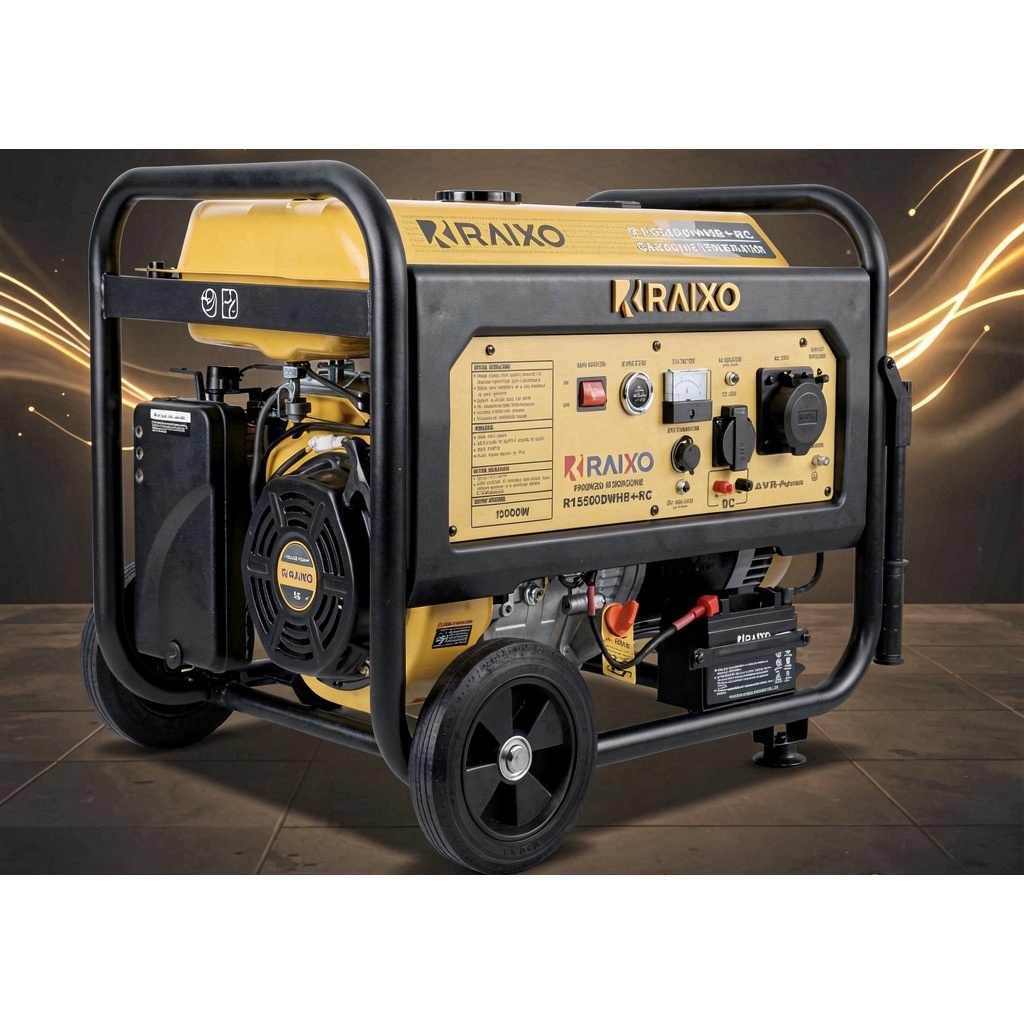 موتور برق 10کیلو وات راکسیو بنزینی ریموت استارت مدل R15500DWHB -RC دارای پورت ATS