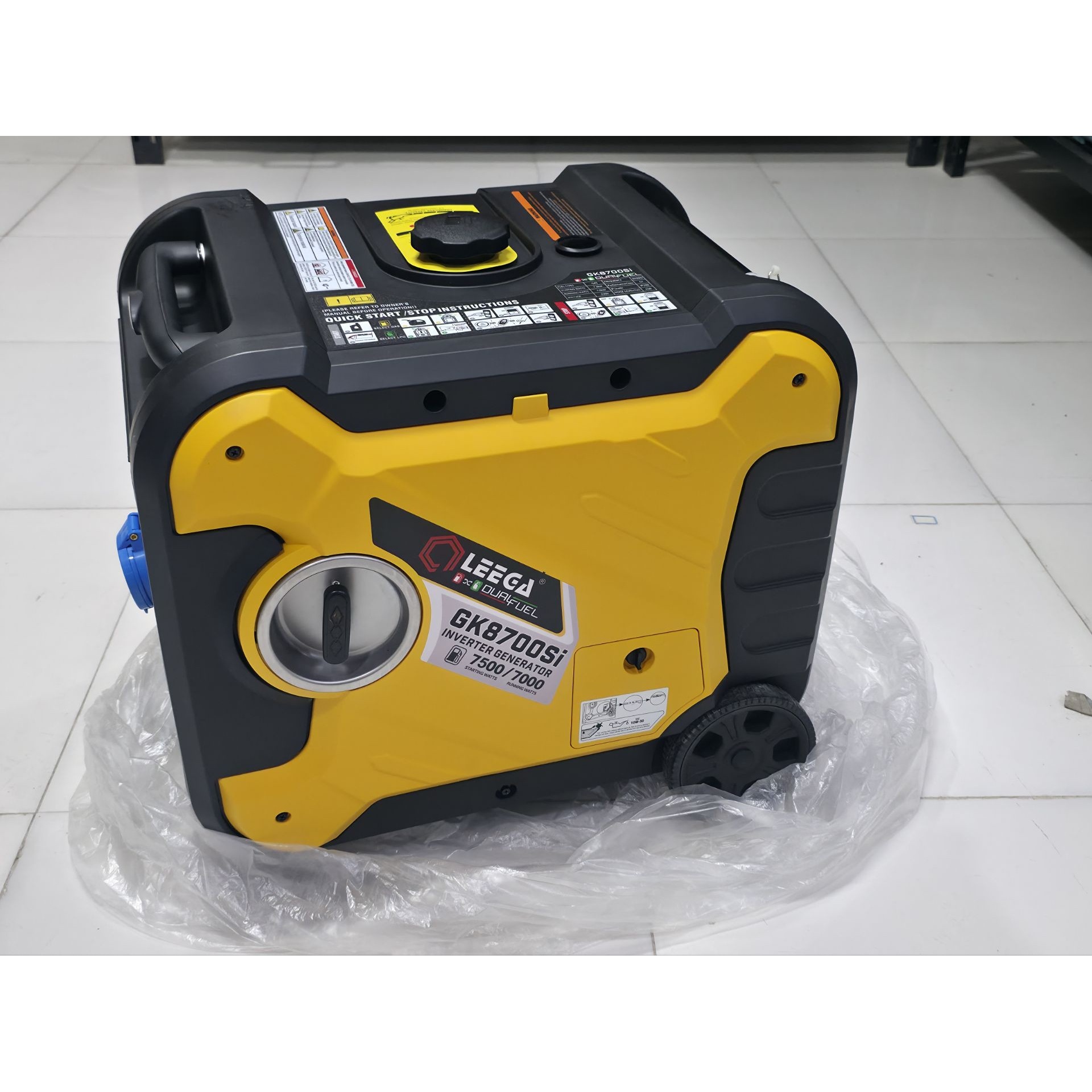 موتور برق دو گانه سوز سایلنت استارتی 7 5 کیلو وات برند LEEGA مدل GK8700Si