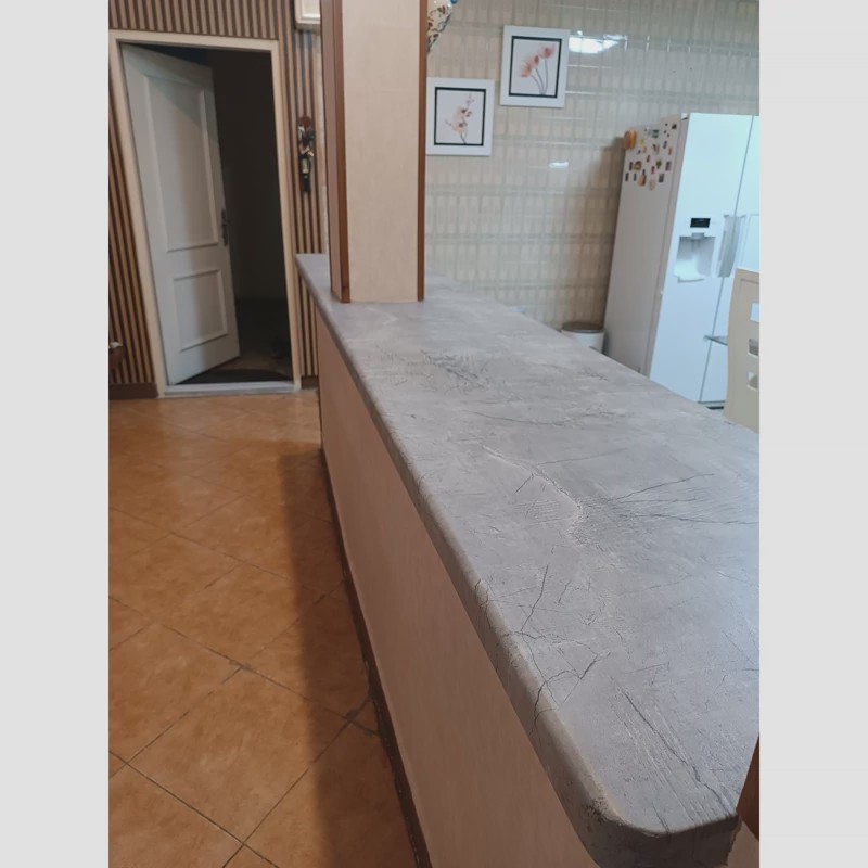 برچسب کابینت کد 3537 طرح بتن پتینه ای طوسی روشن