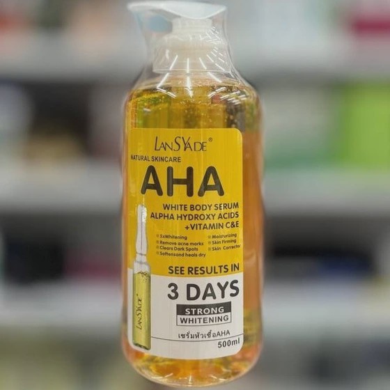 سرم AHA لنسیاد حجم 500 میلی لیتر روشن کننده پوست
