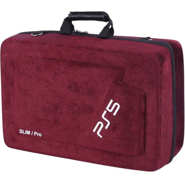 کیف کنسول بازی دوکاره PS5 slim pro مخملی زرشکی