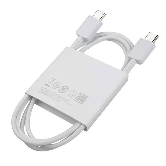 کابل شارژ اصلی دو سر تایپ سی سامسونگ ساخت ویتنام (Type-C به Type-C) حک حکاکی شده روی سوکت تضمین سوپرفست شارژ و 6 ماه ...