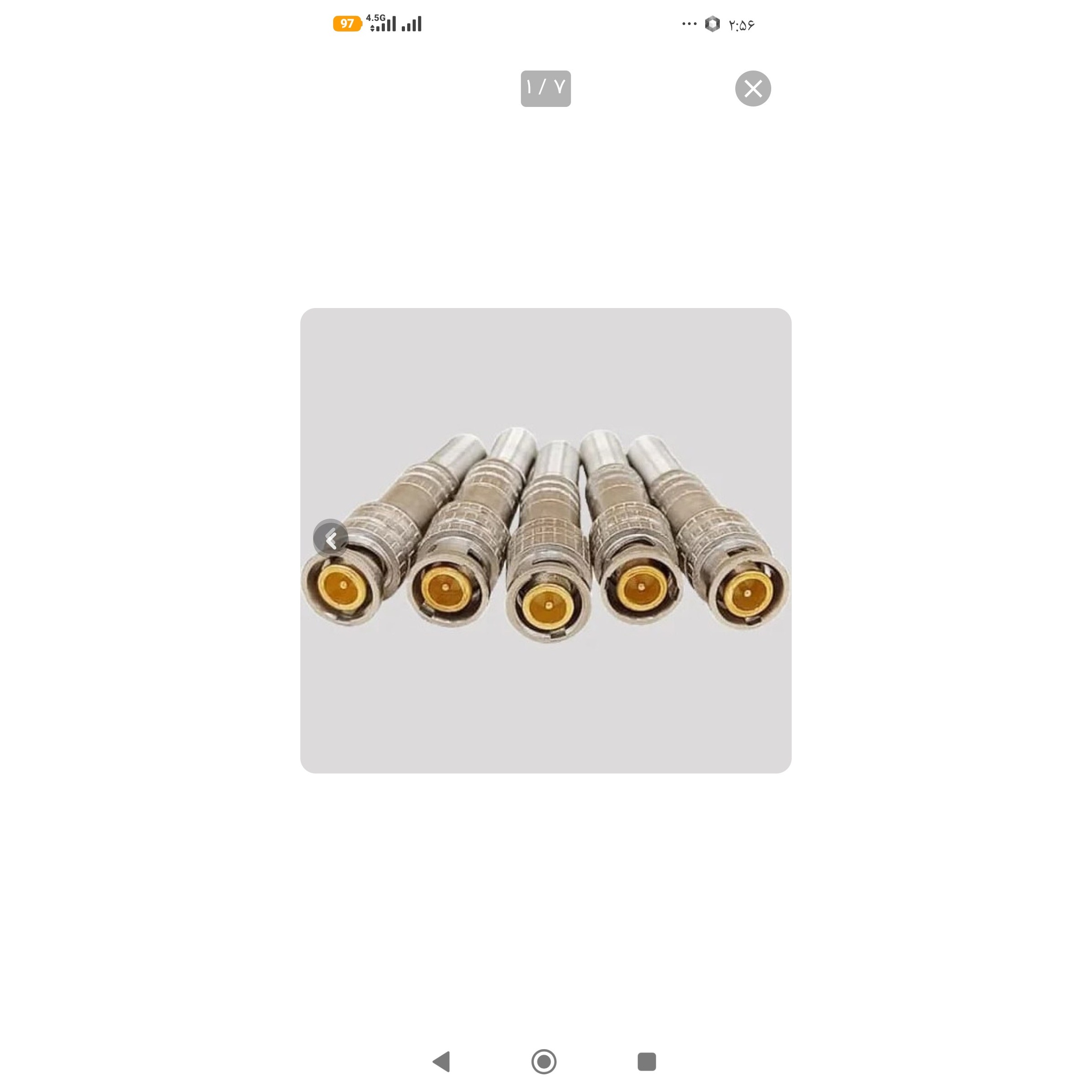 فیش BNC نری دوربین مداربسته کانکتور BNC مخصوص کابل کواکسیال CCTV - پیچی