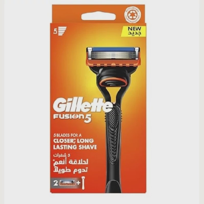 خودتراش ژیلت Gillette مدل fusion 5 یک دسته و دو تیغ اضافه