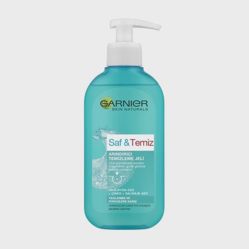 ژل شستشوی صورت پوست چرب گارنیر مدل پیور اکتیو ضد جوش حجم 200ml