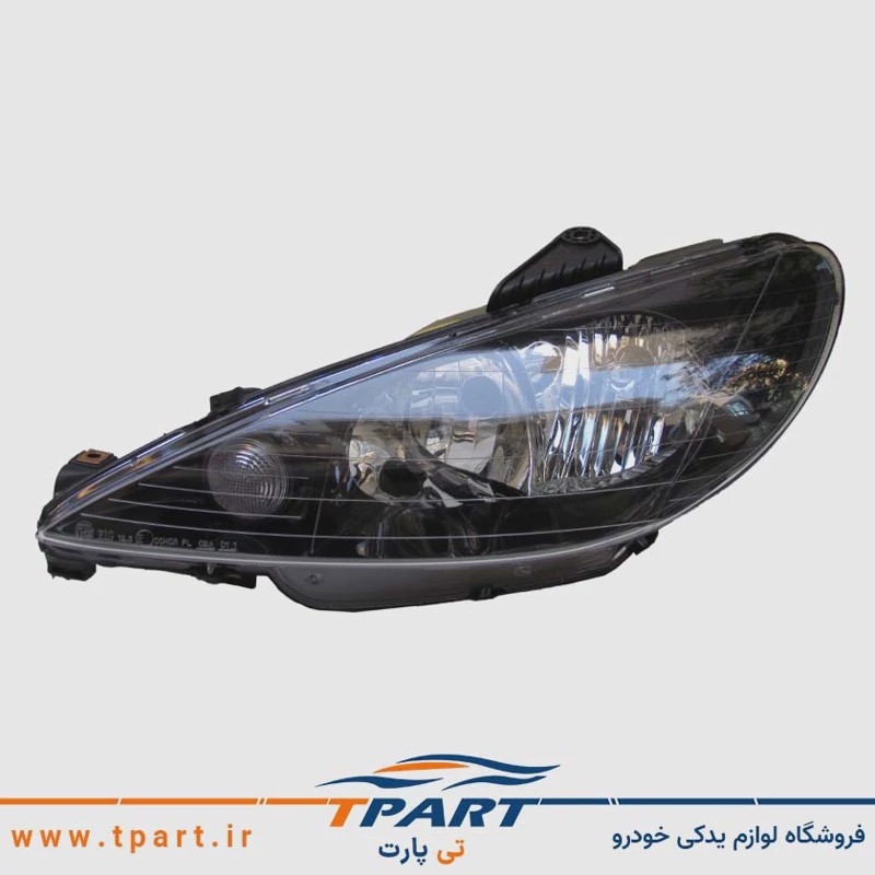 چراغ جلو دودی اسپرت پژو 206 SD سمت راننده فن آوران